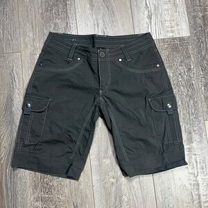 Kuhl Shorts Womens 2 Gray Outdoors Patina Dye Walk Trail Active Free Flex Cargo